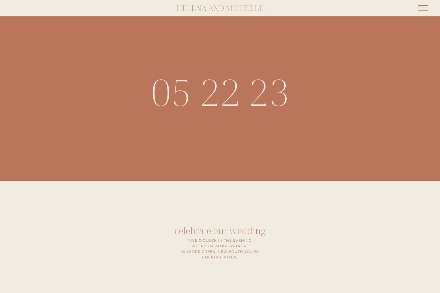 Helena Wedding Website