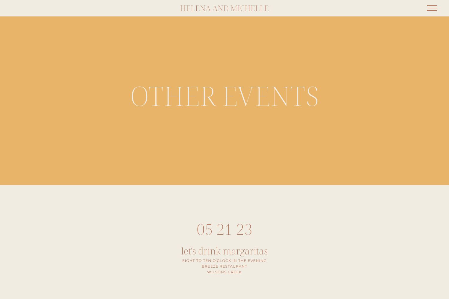 Helena Wedding Website