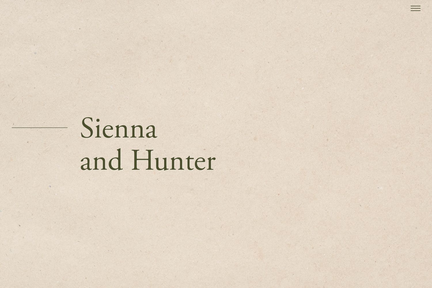 Hunter Wedding Website