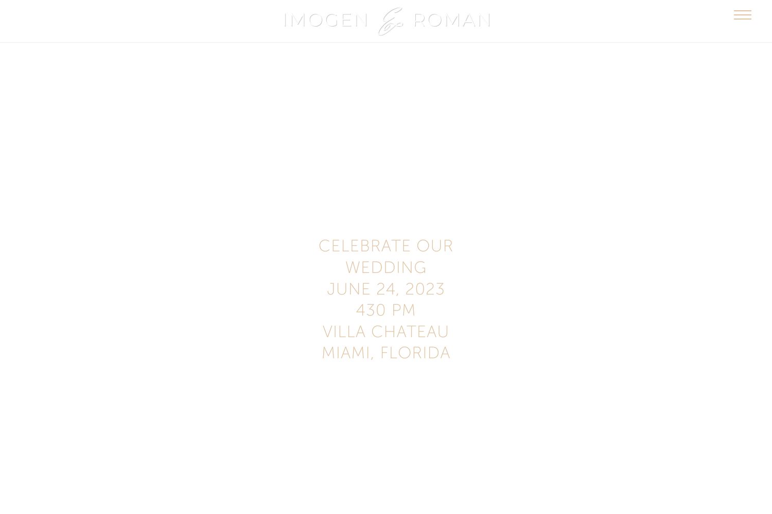 Imogen Wedding Website