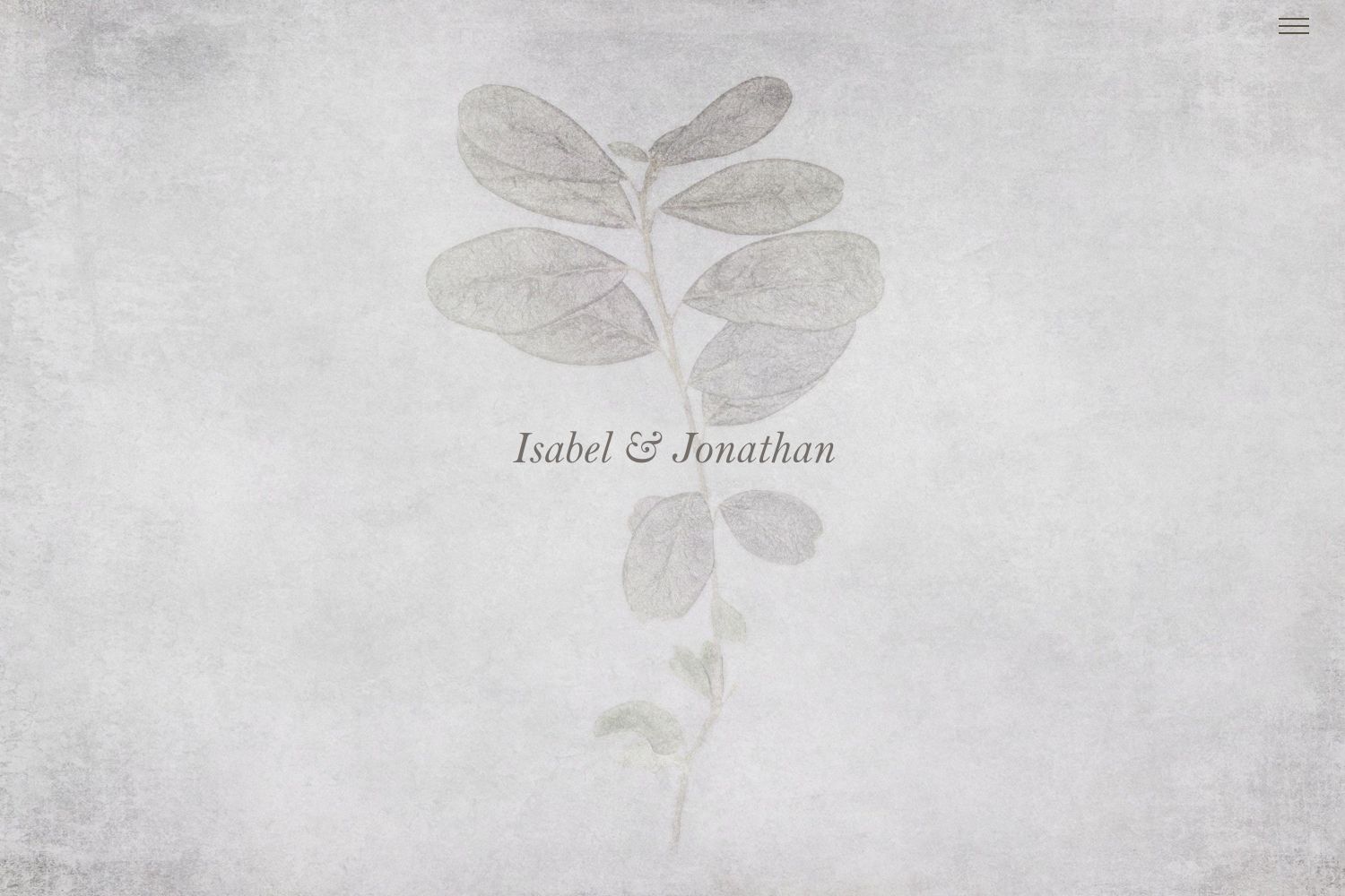 Isabel Wedding Website