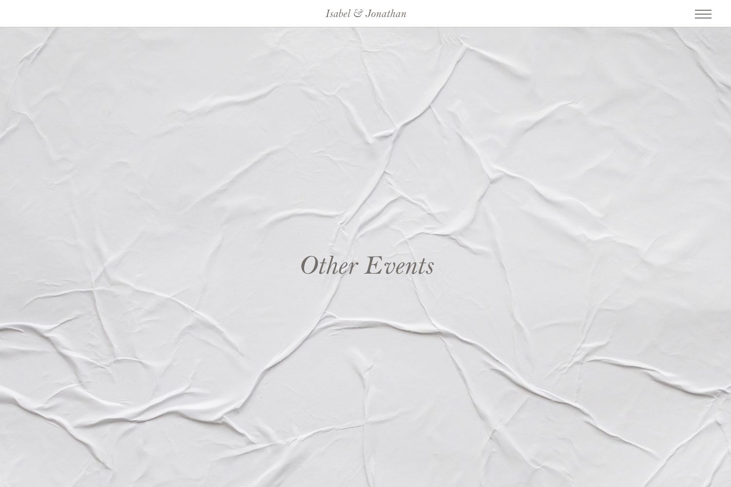 Isabel Wedding Website