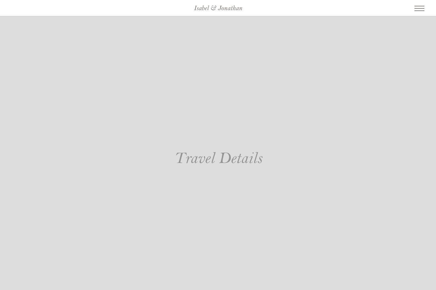 Isabel Wedding Website