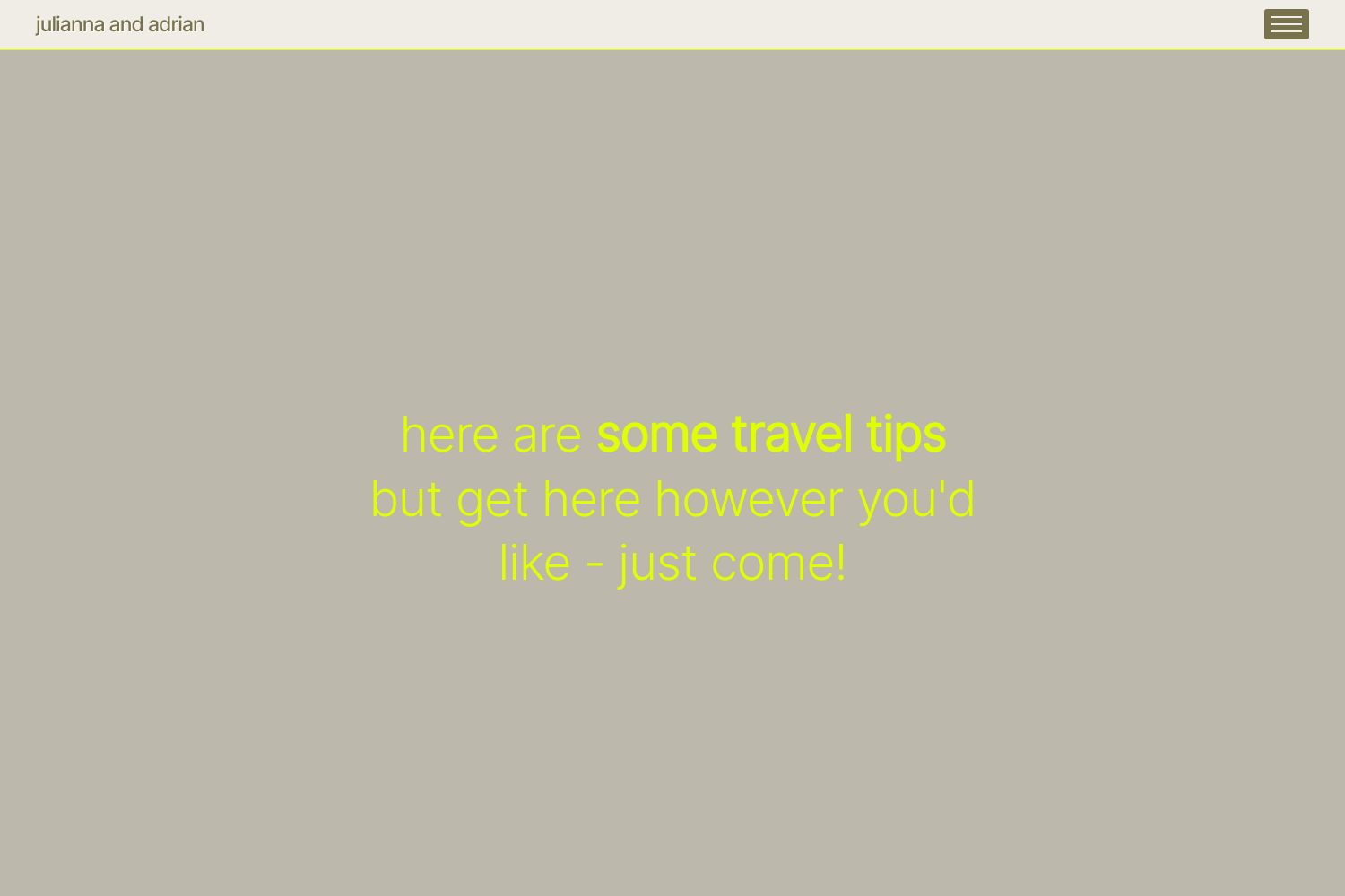 Julianna Wedding Website