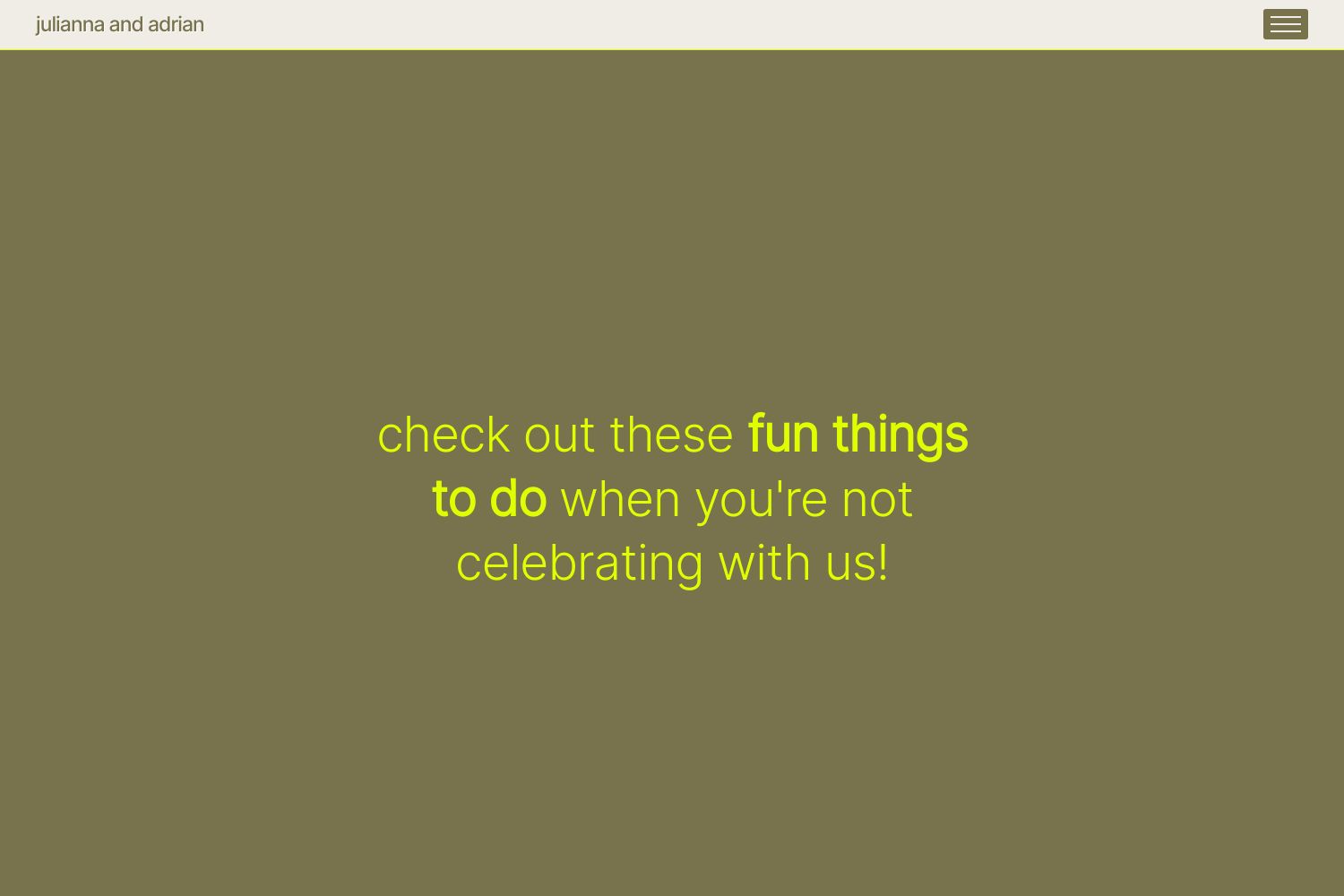 Julianna Wedding Website