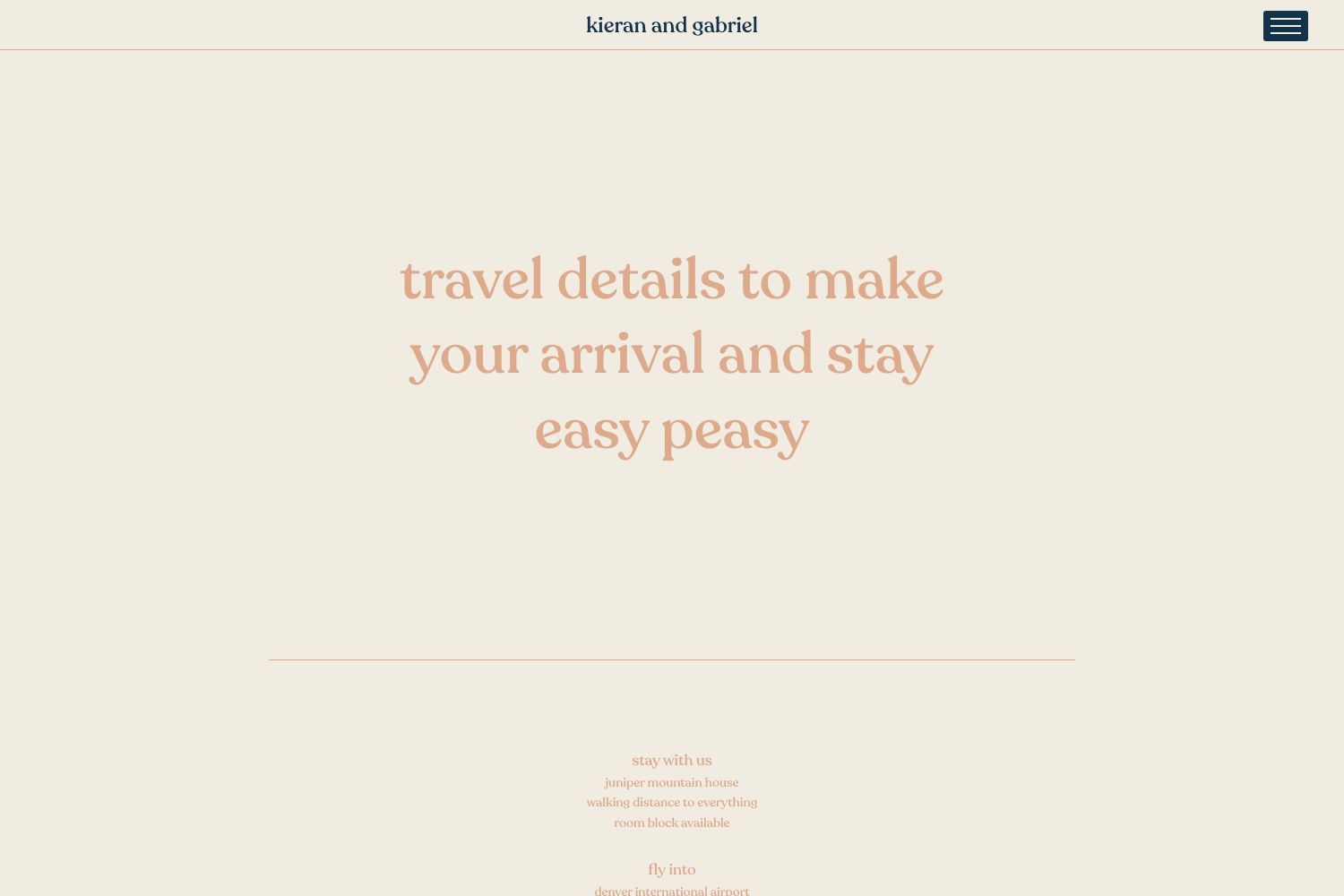 Kieran Wedding Website