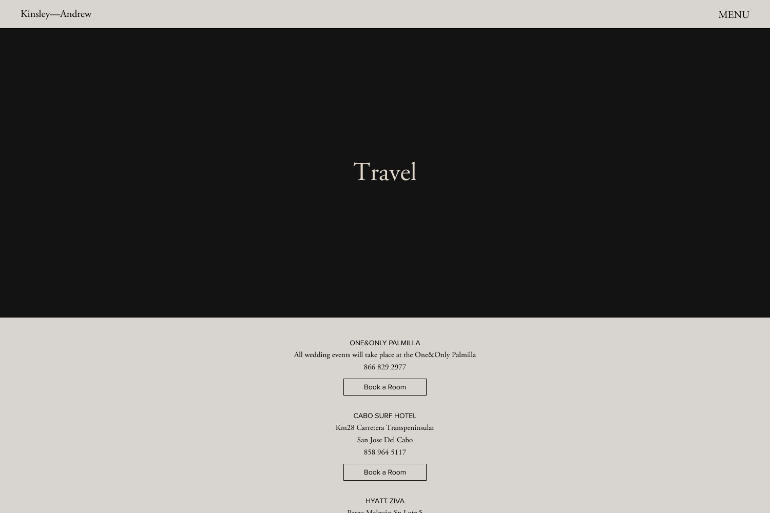 Kinsley Wedding Website