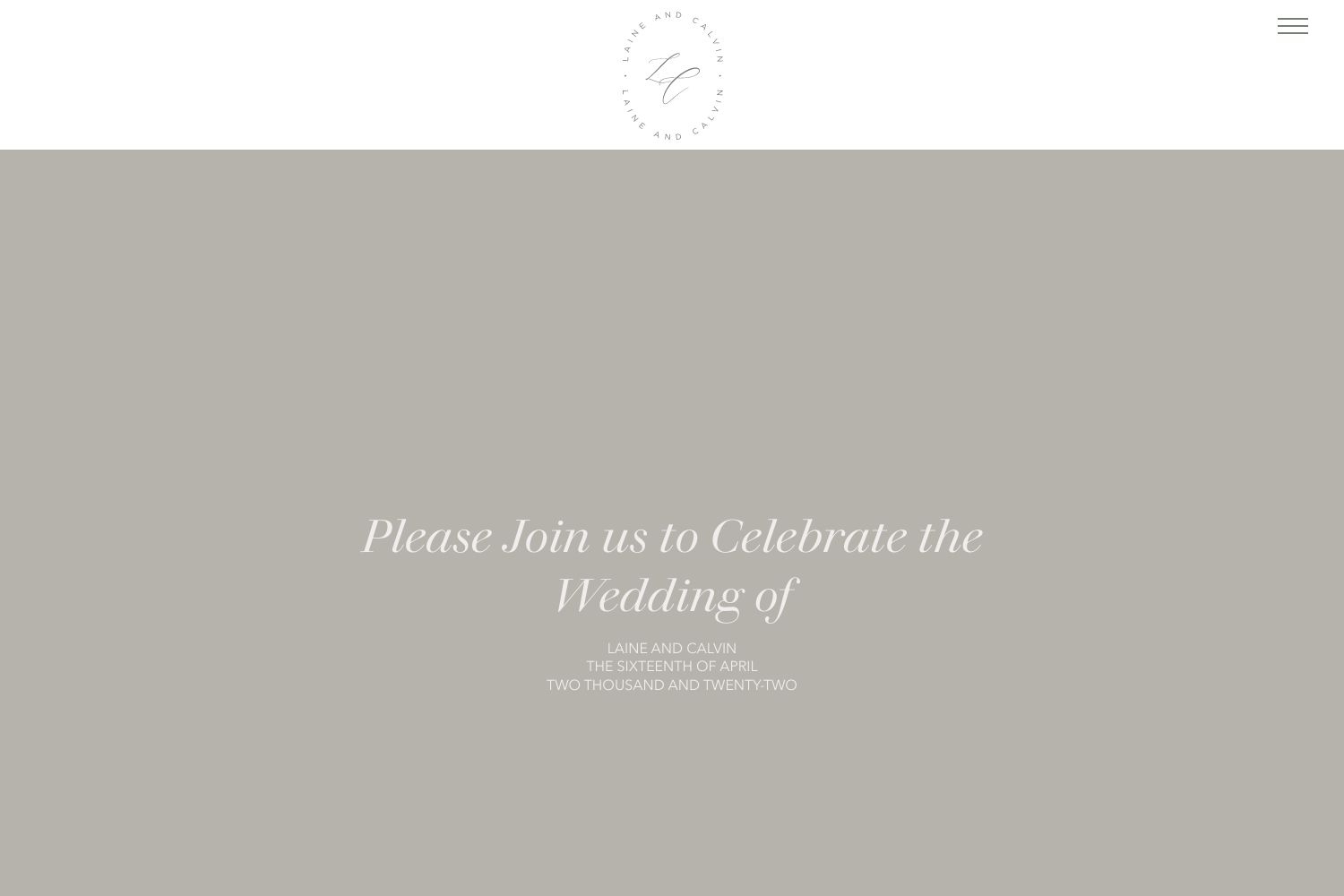 Laine Wedding Website