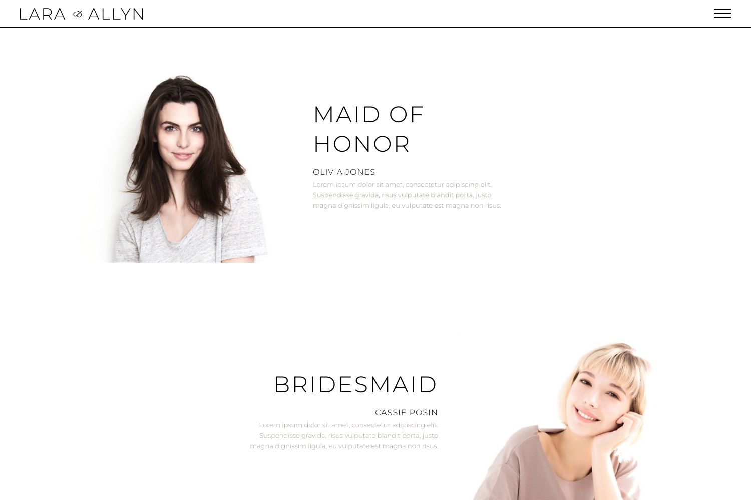 Lara Wedding Website