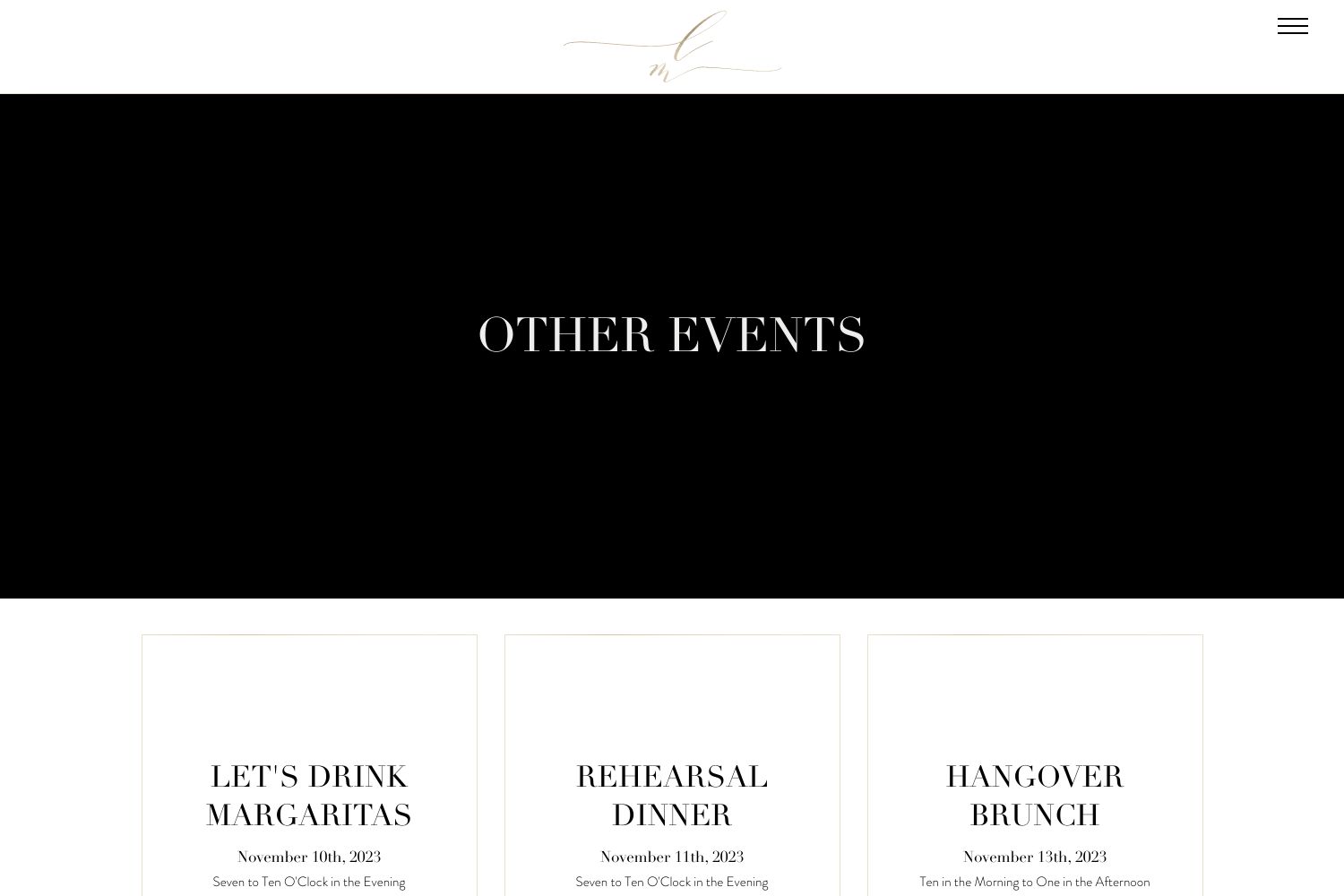 Lauren Wedding Website