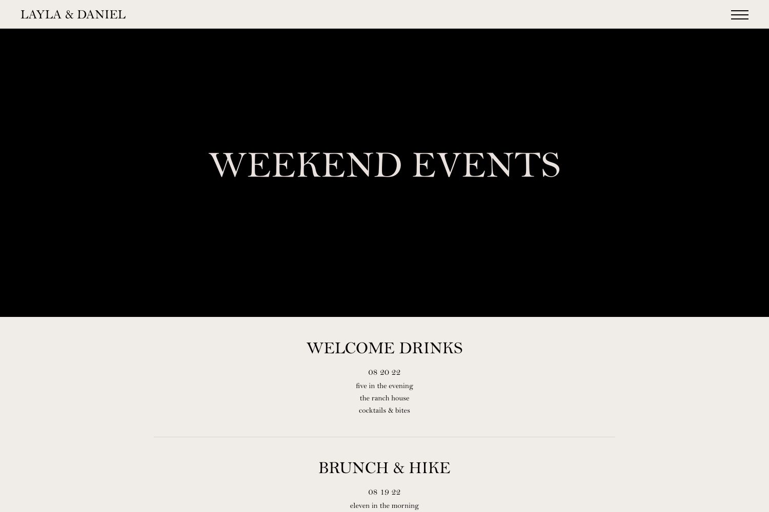 Layla Wedding Website