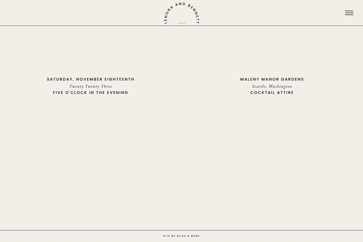 Lenora Wedding Website