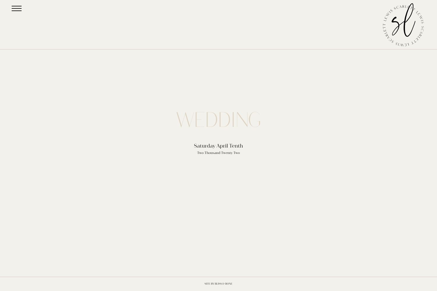 Lewis Wedding Website