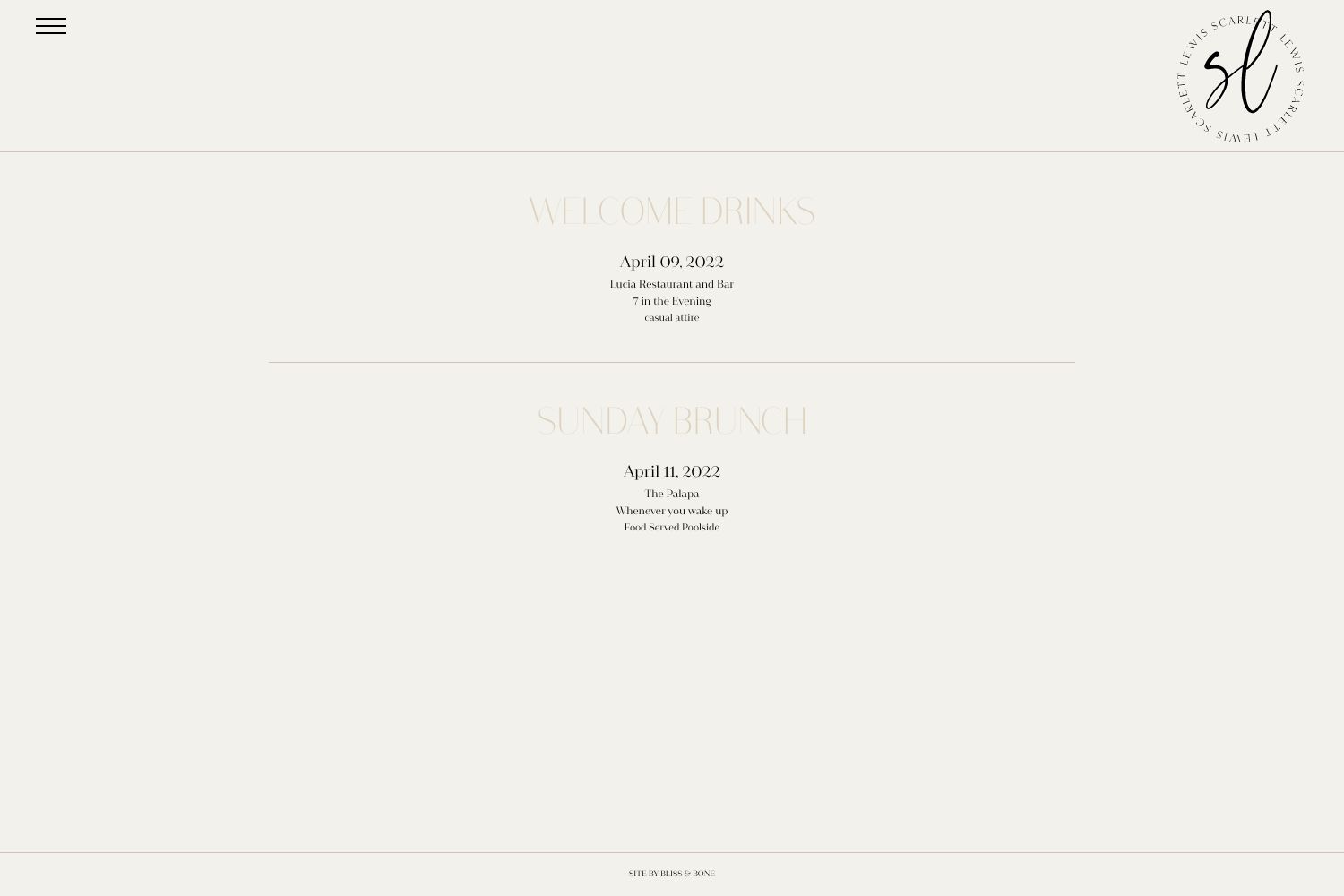 Lewis Wedding Website