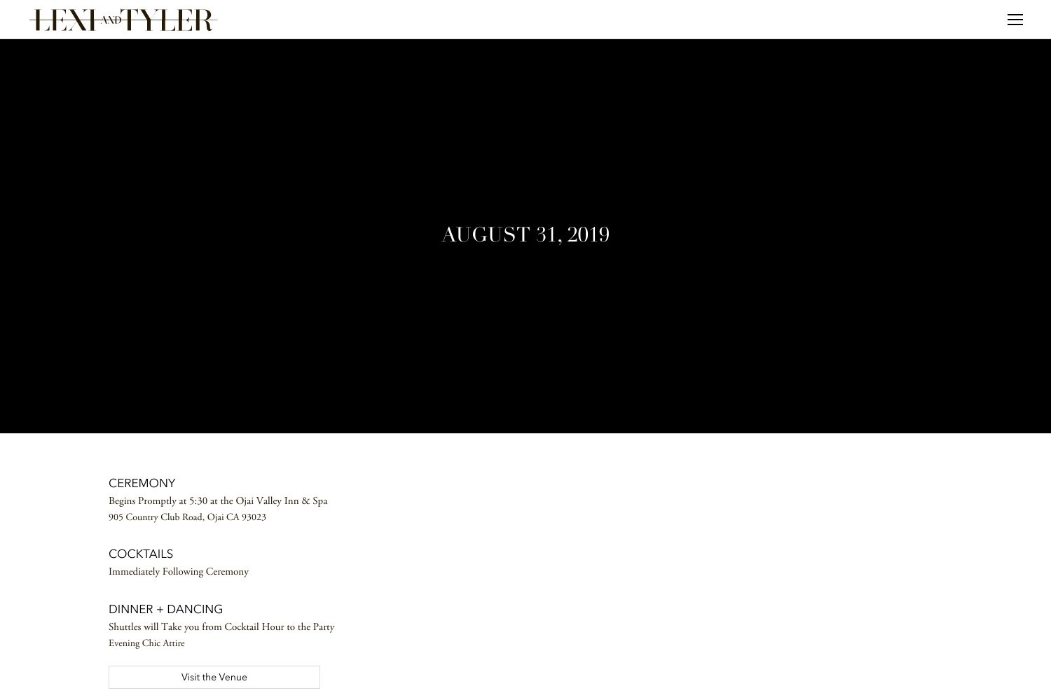 Lexi Wedding Website