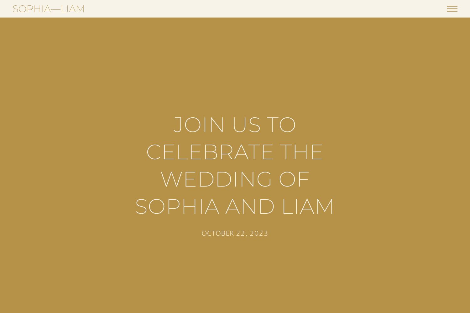 Liam Wedding Website