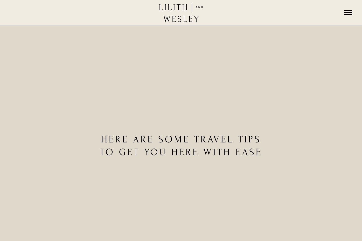 Lilith Wedding Website