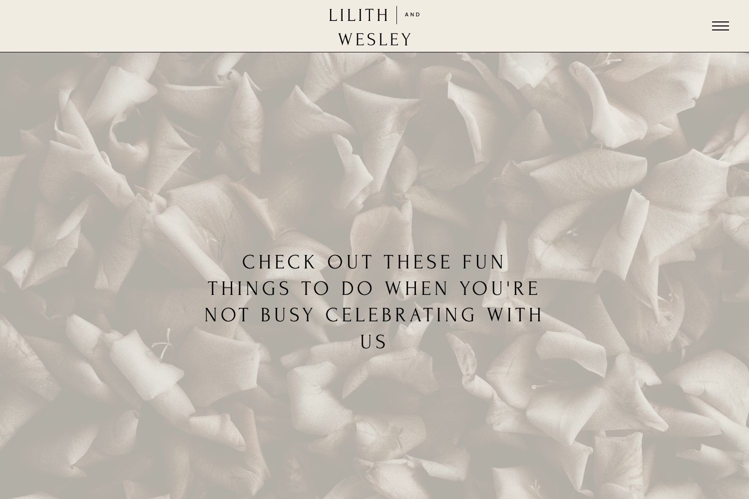 Lilith Wedding Website