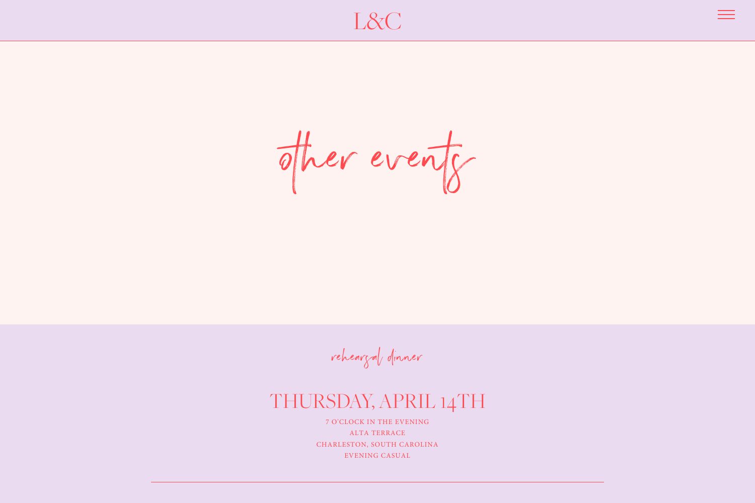 Luna Wedding Website