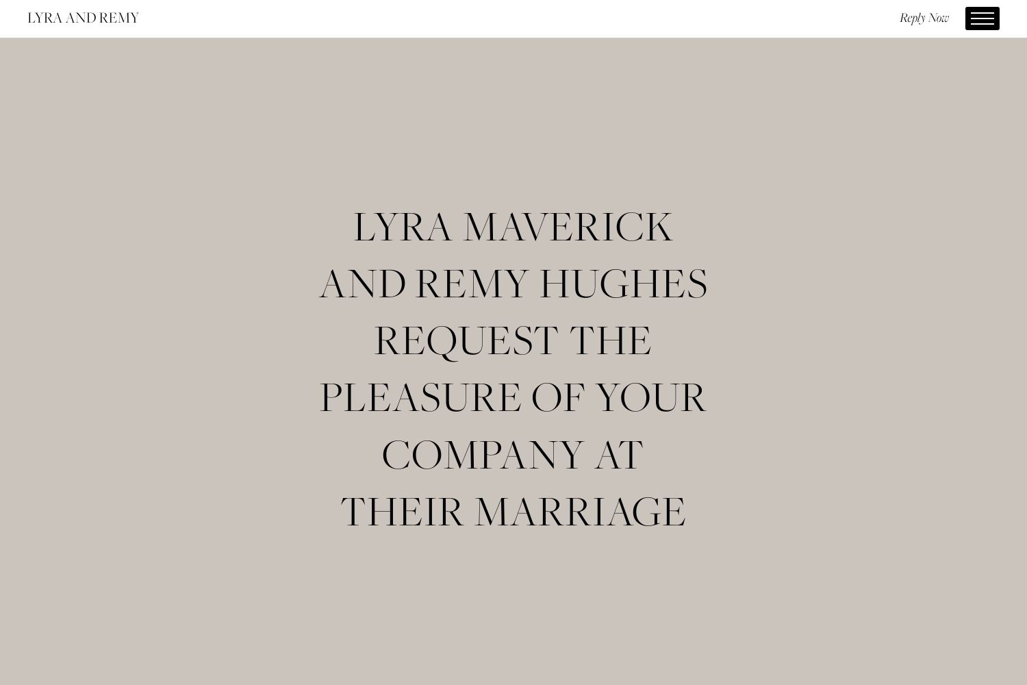 Lyra Wedding Website