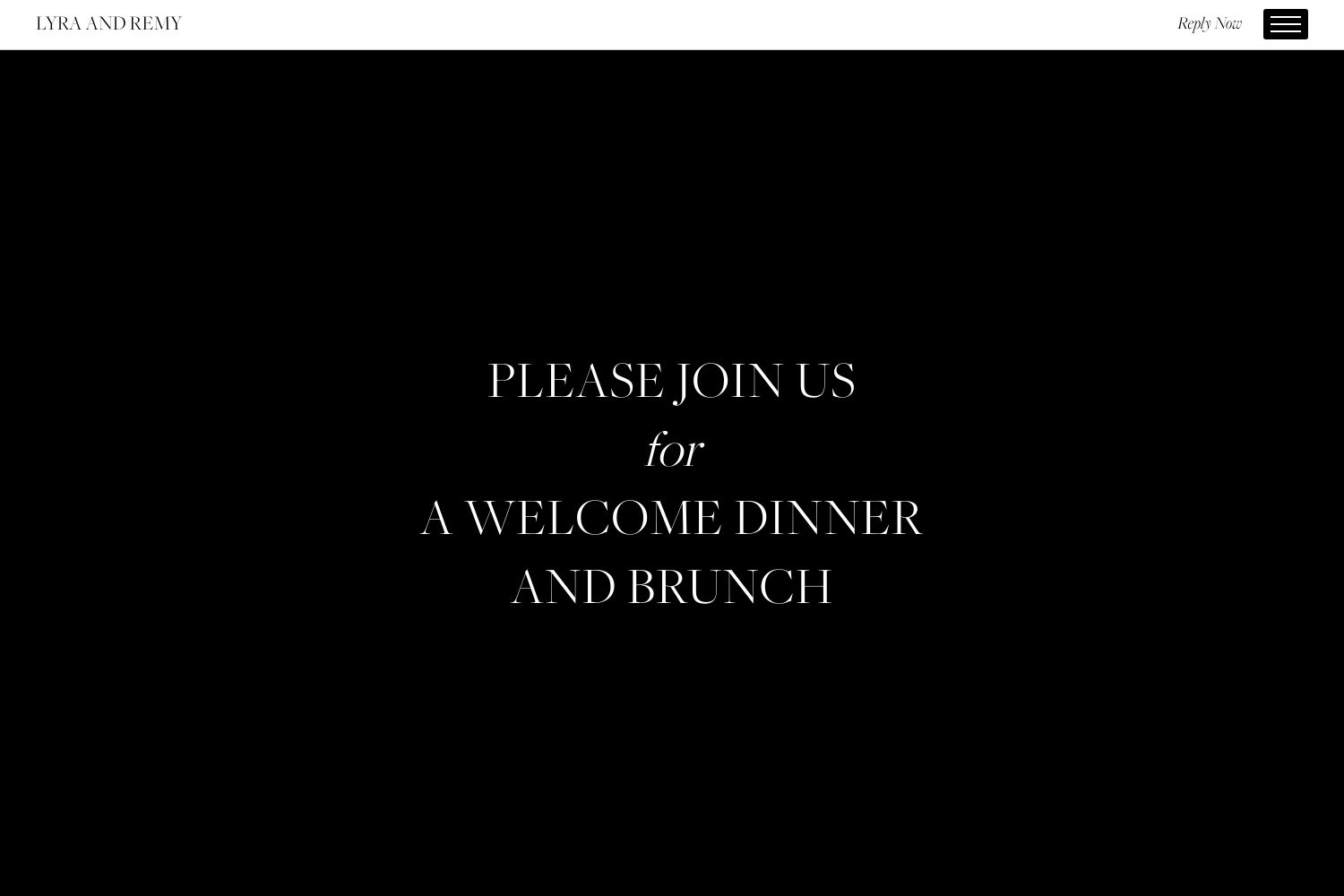 Lyra Wedding Website