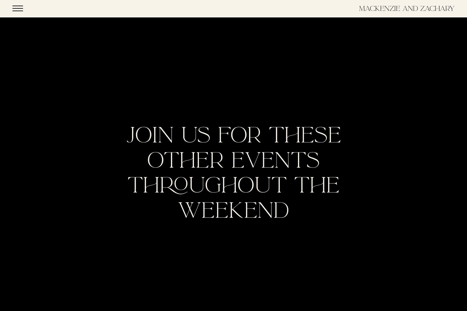 Mackenzie Wedding Website