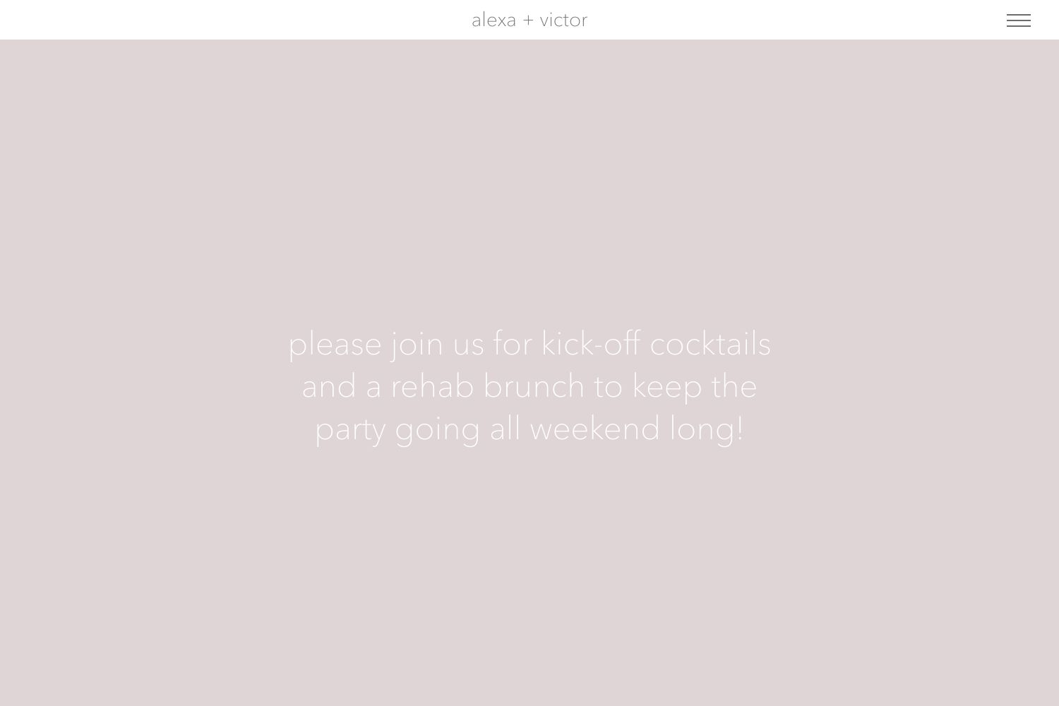 Meadow Wedding Website