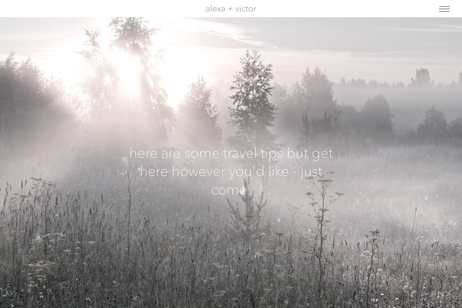 Meadow Wedding Website