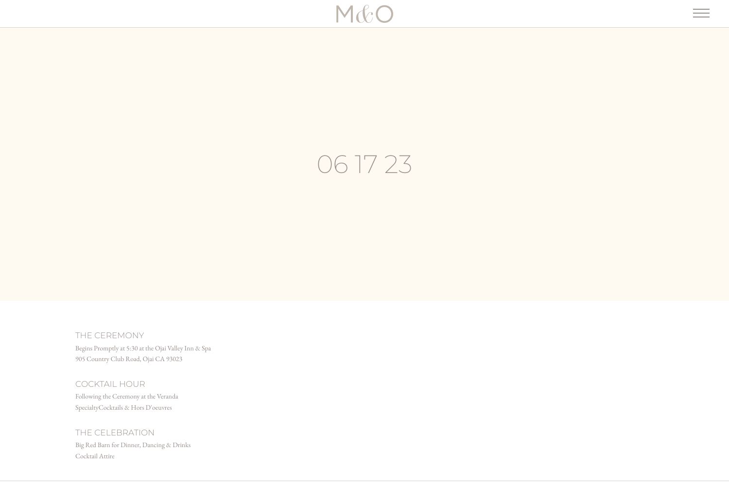 Mila Wedding Website