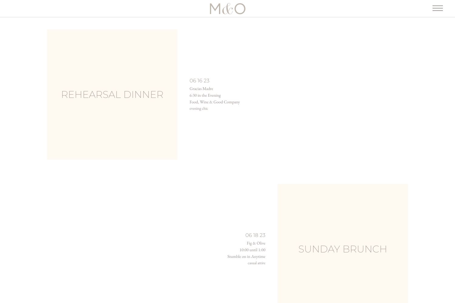 Mila Wedding Website