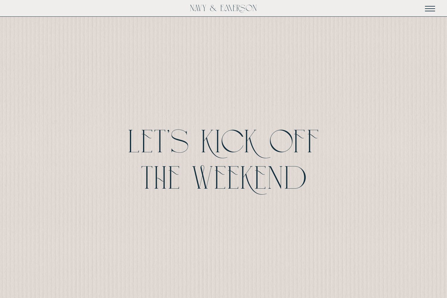 Navy Wedding Website