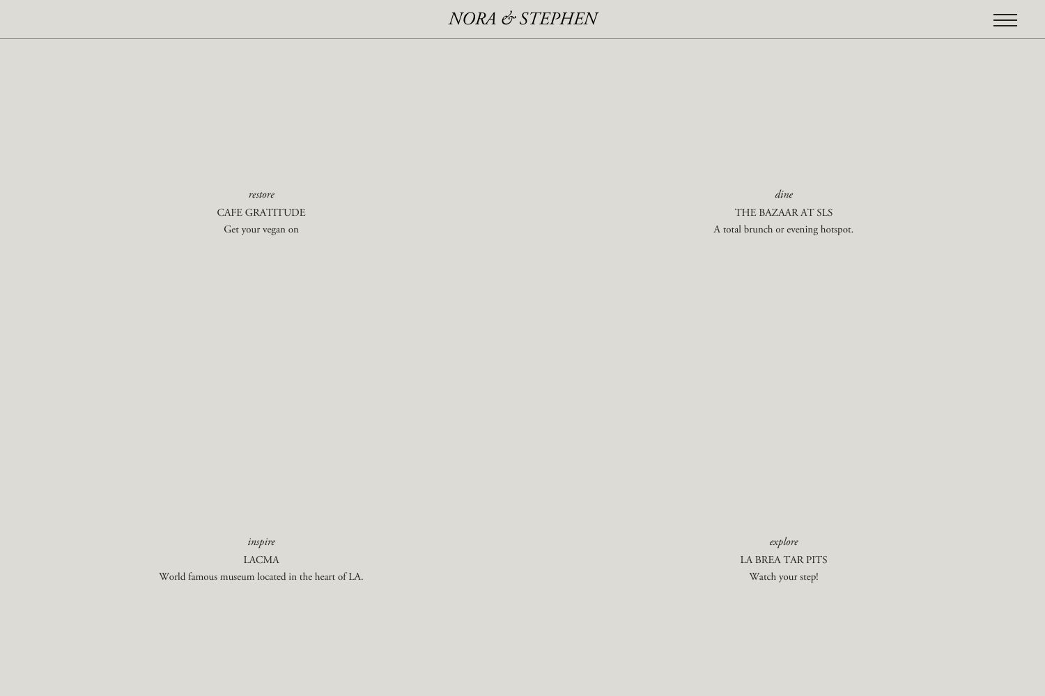 Nora Wedding Website