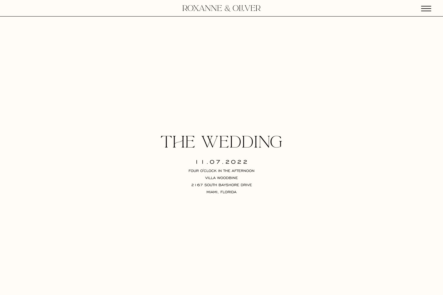 Oliver Wedding Website