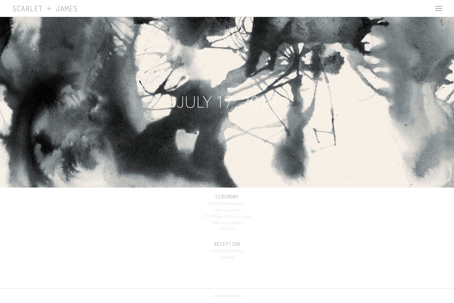 Peak Wedding Website