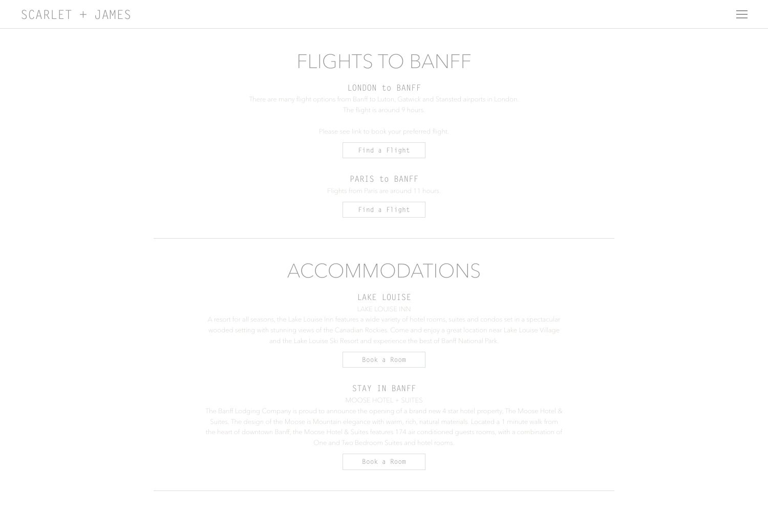 Peak Wedding Website