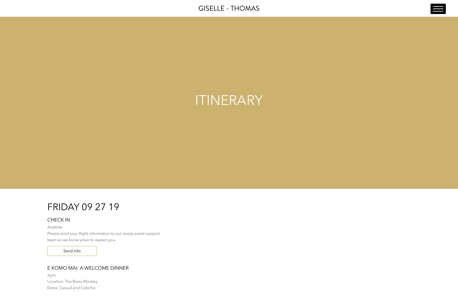 Plunge 01 Wedding Website