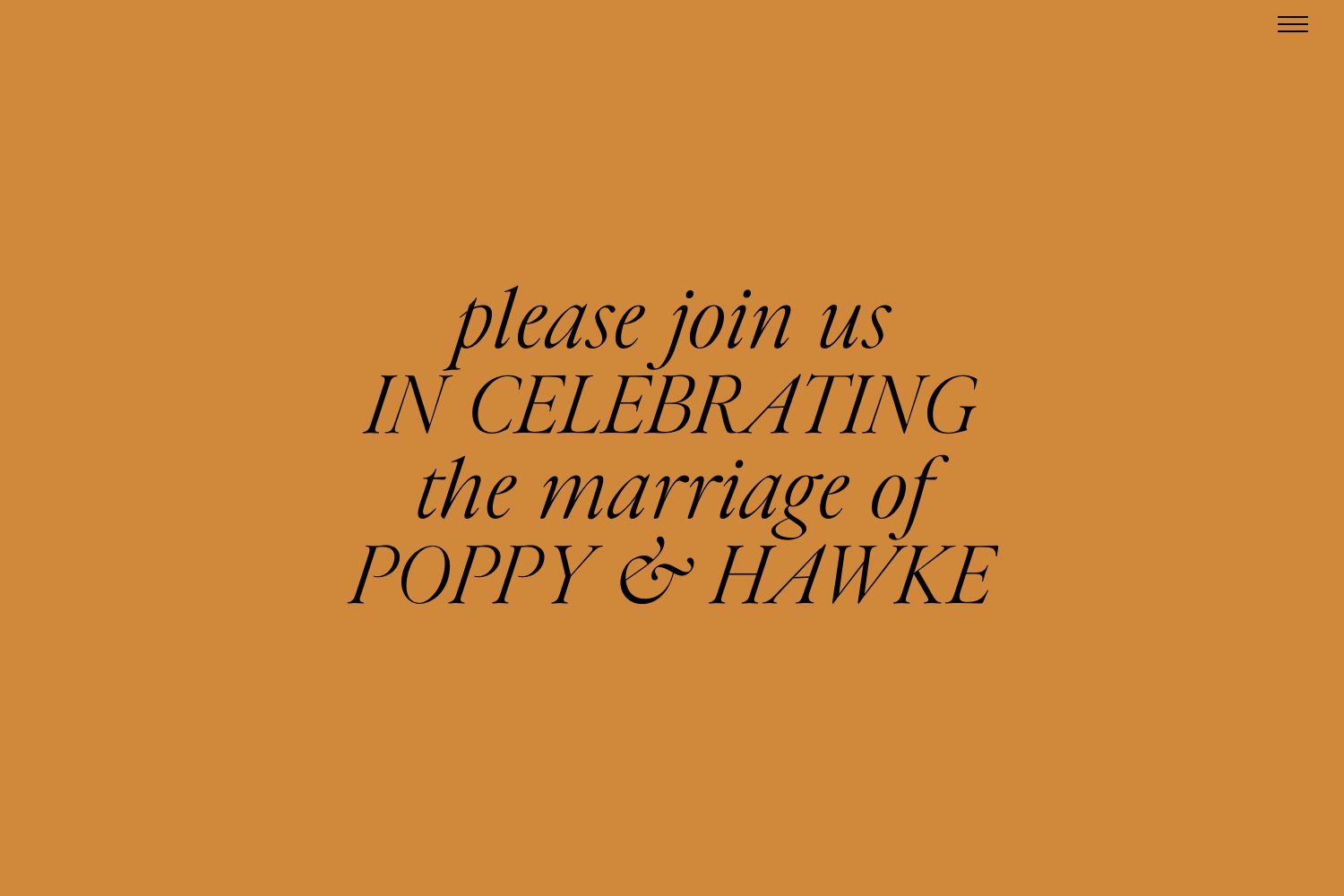 Poppy Wedding Website