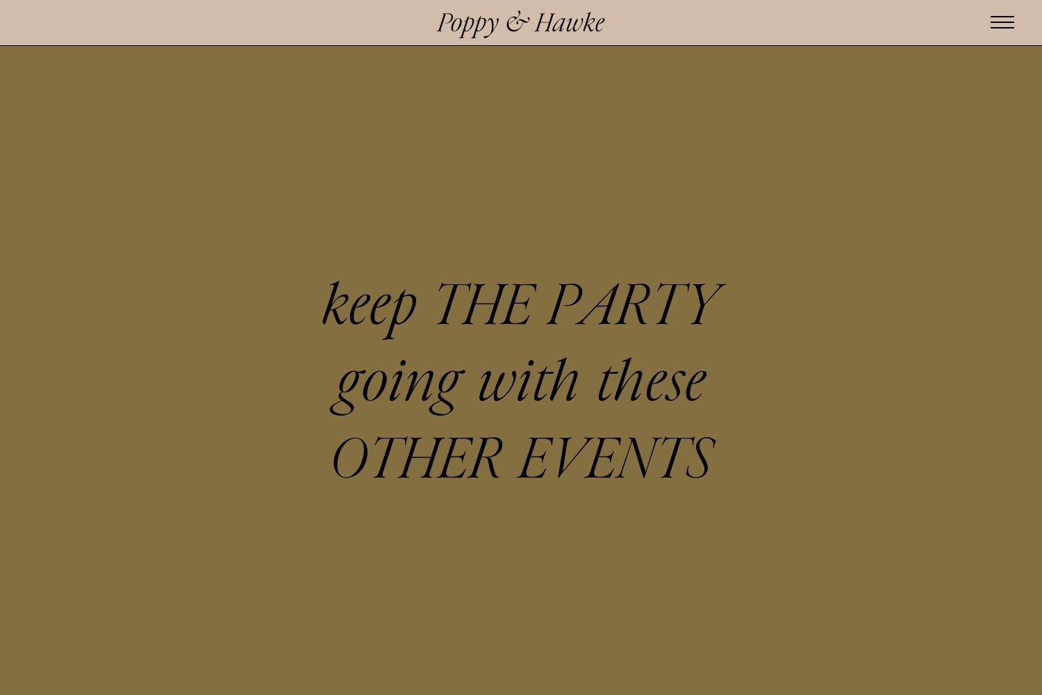 Poppy Wedding Website