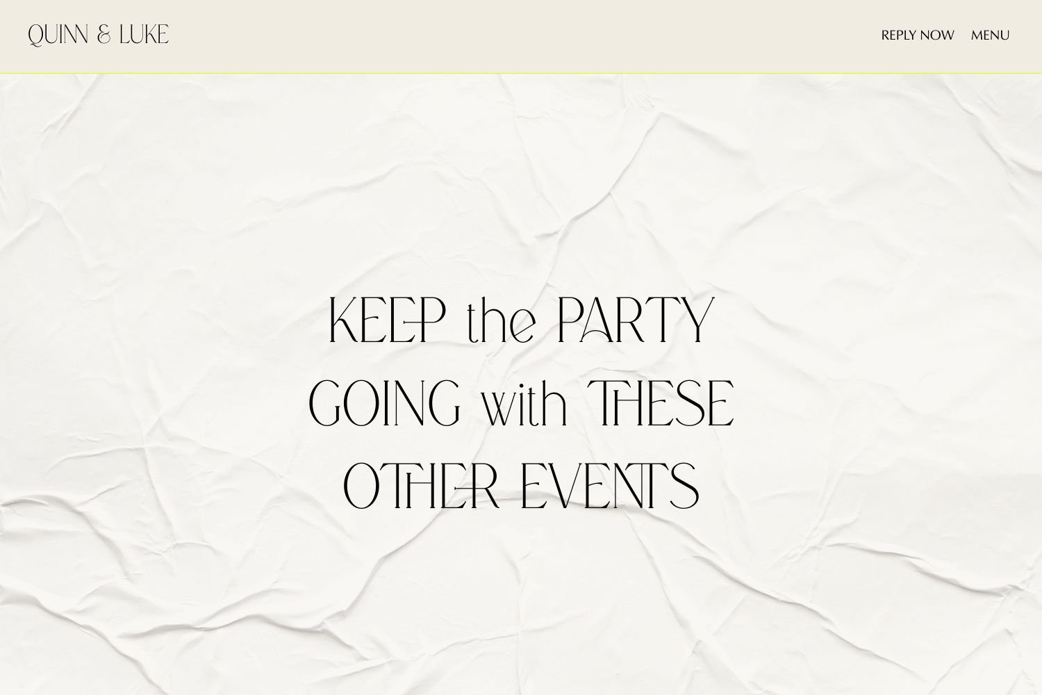 Quinn Wedding Website