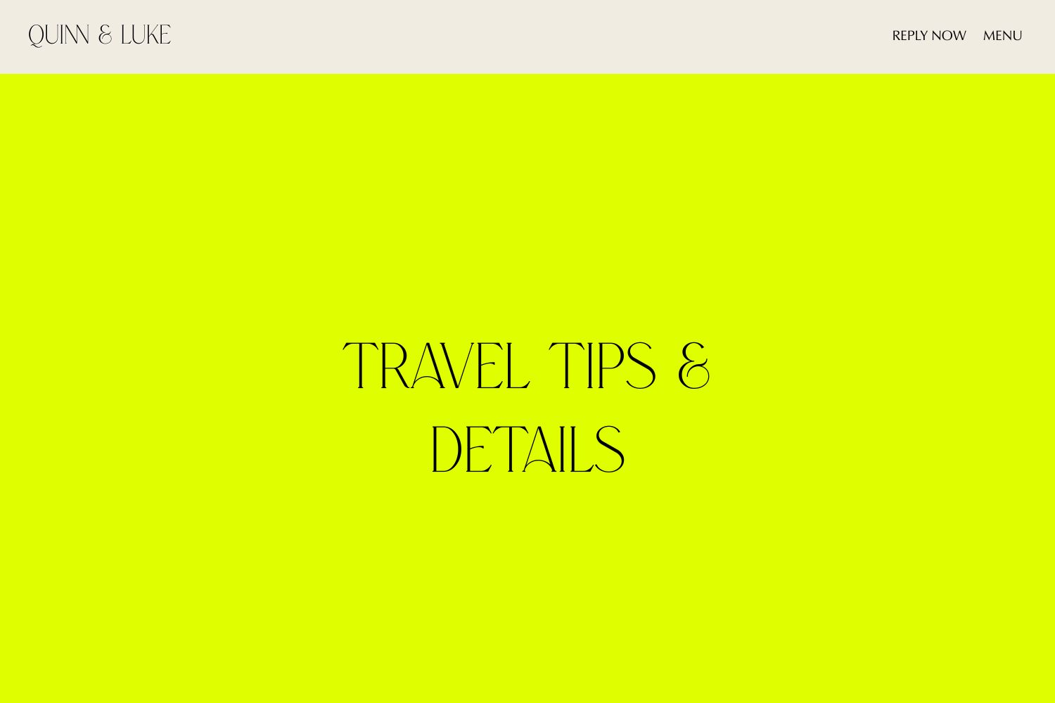 Quinn Wedding Website