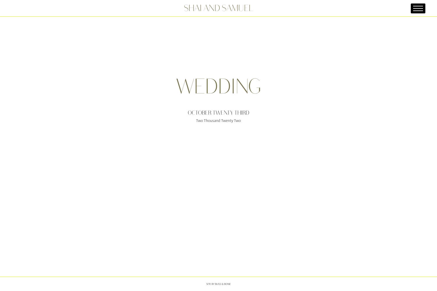 Raine Wedding Website
