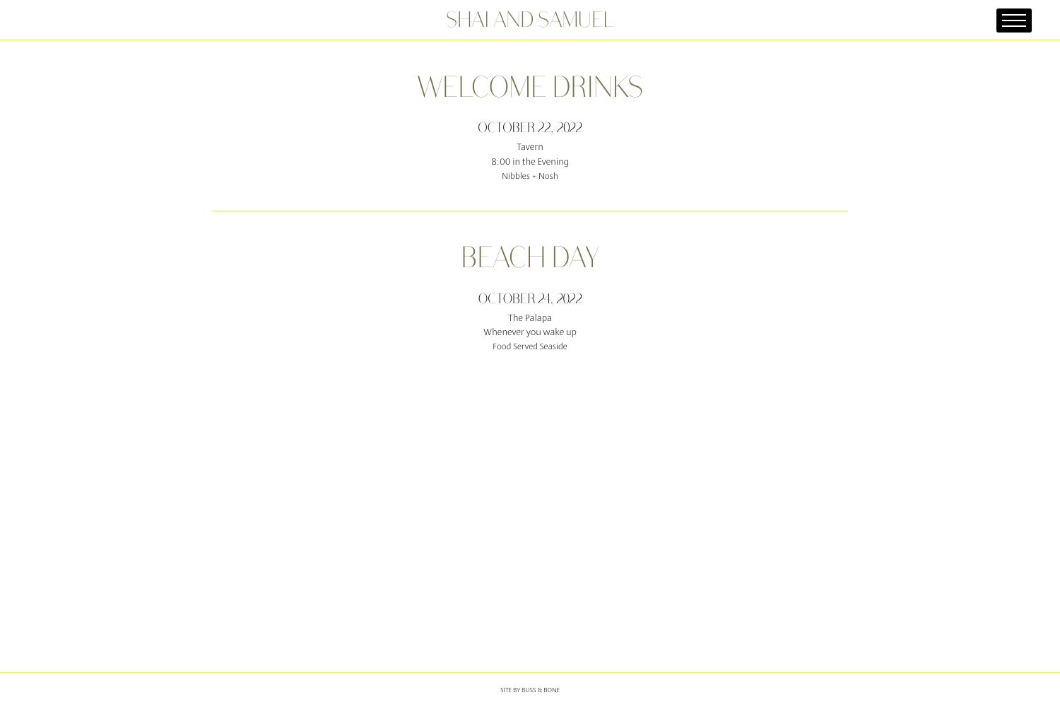 Raine Wedding Website