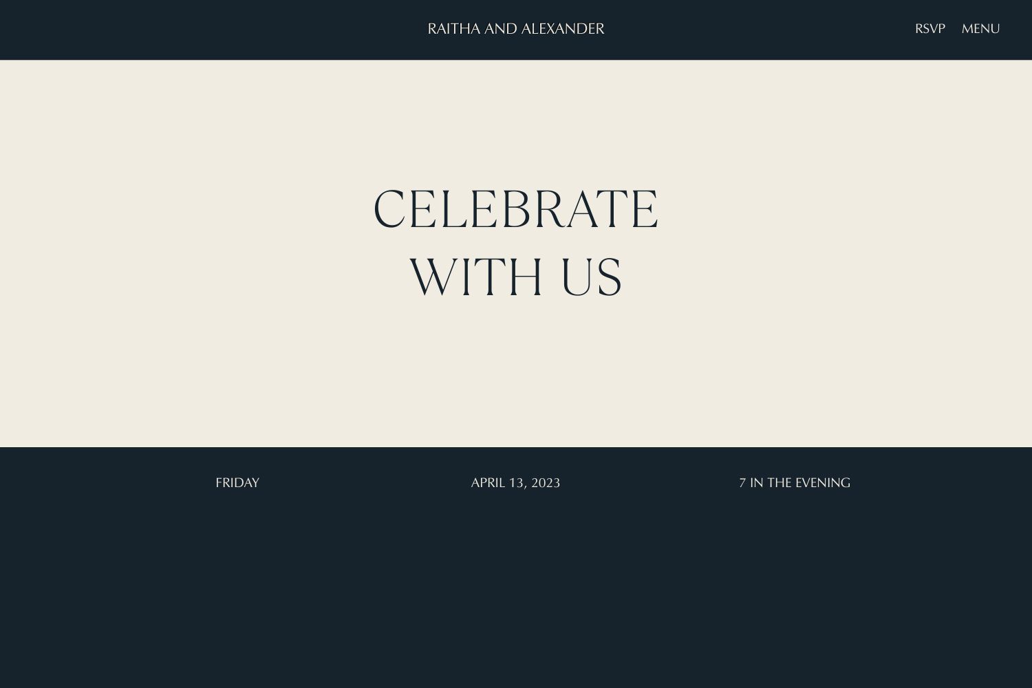 Raitha Wedding Website