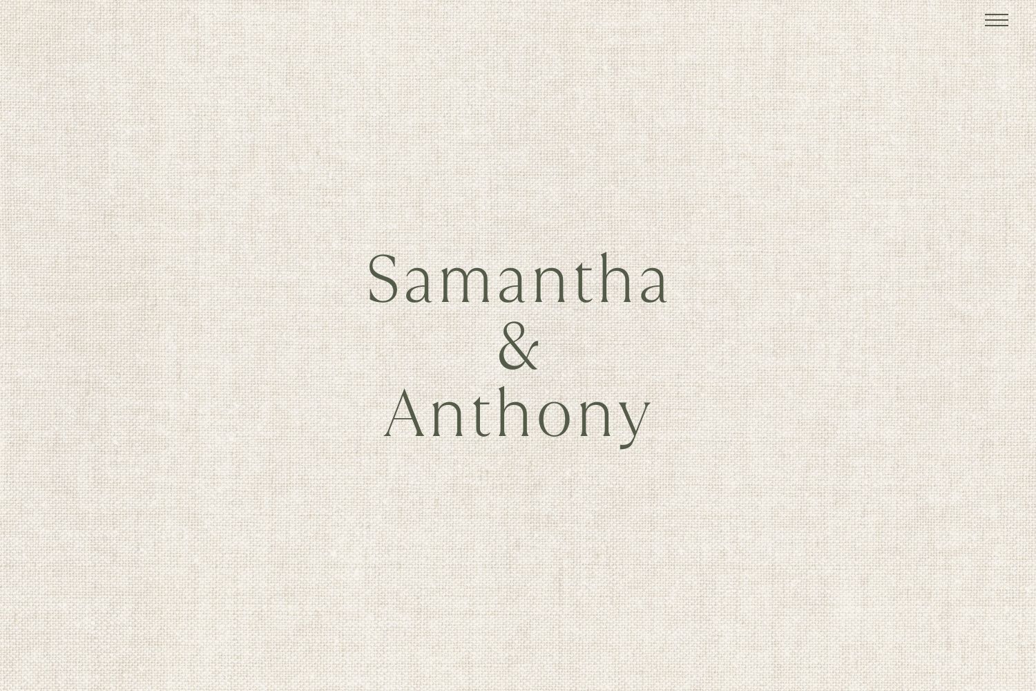 Samantha Wedding Website