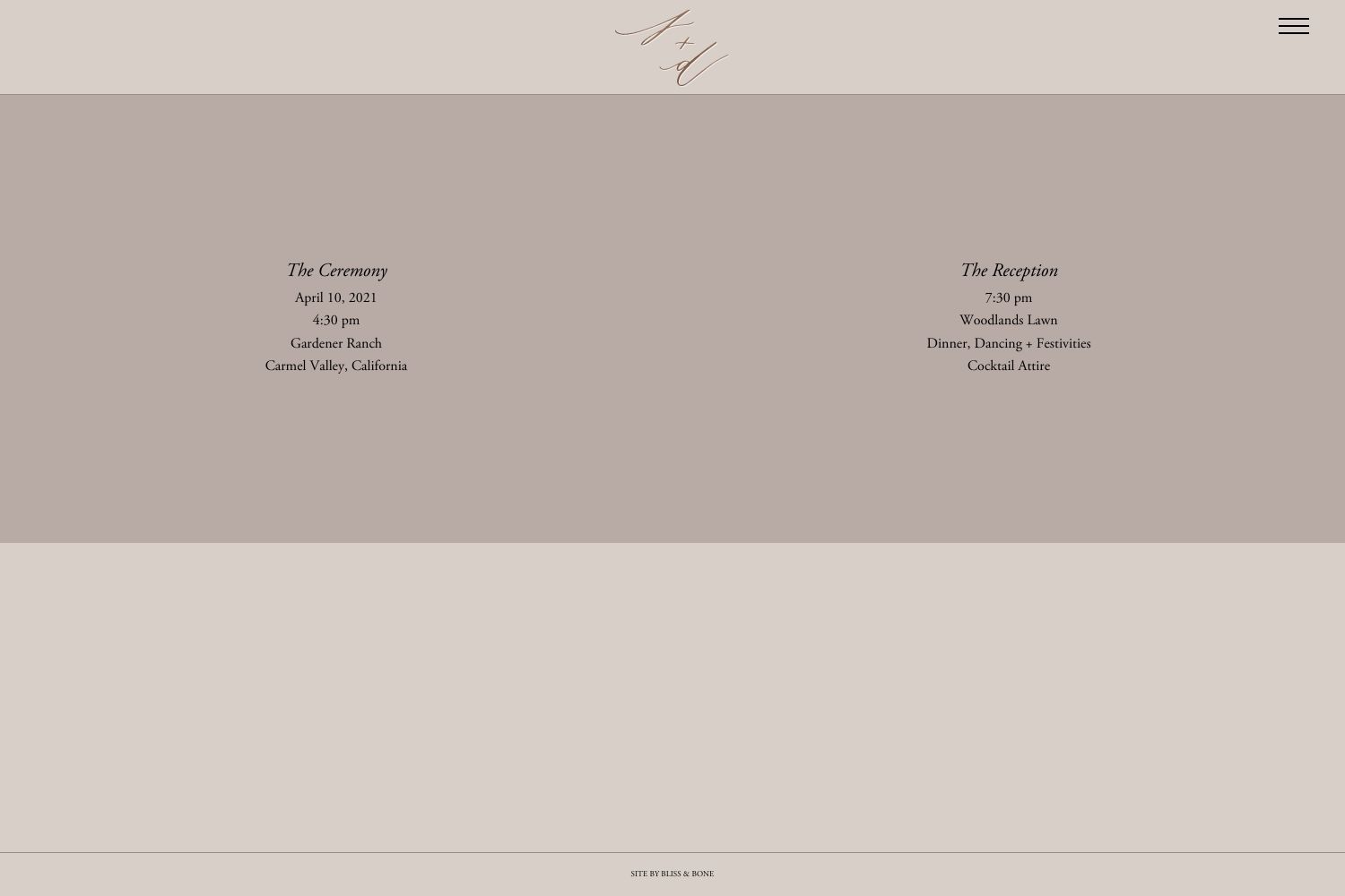 Serena Wedding Website