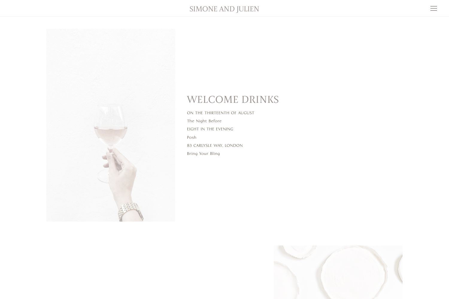 Simone Wedding Website
