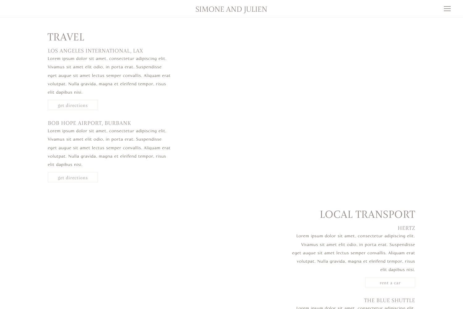 Simone Wedding Website