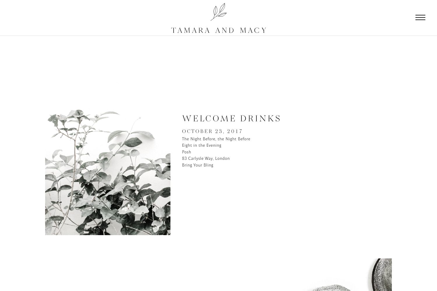 Tamara Wedding Website