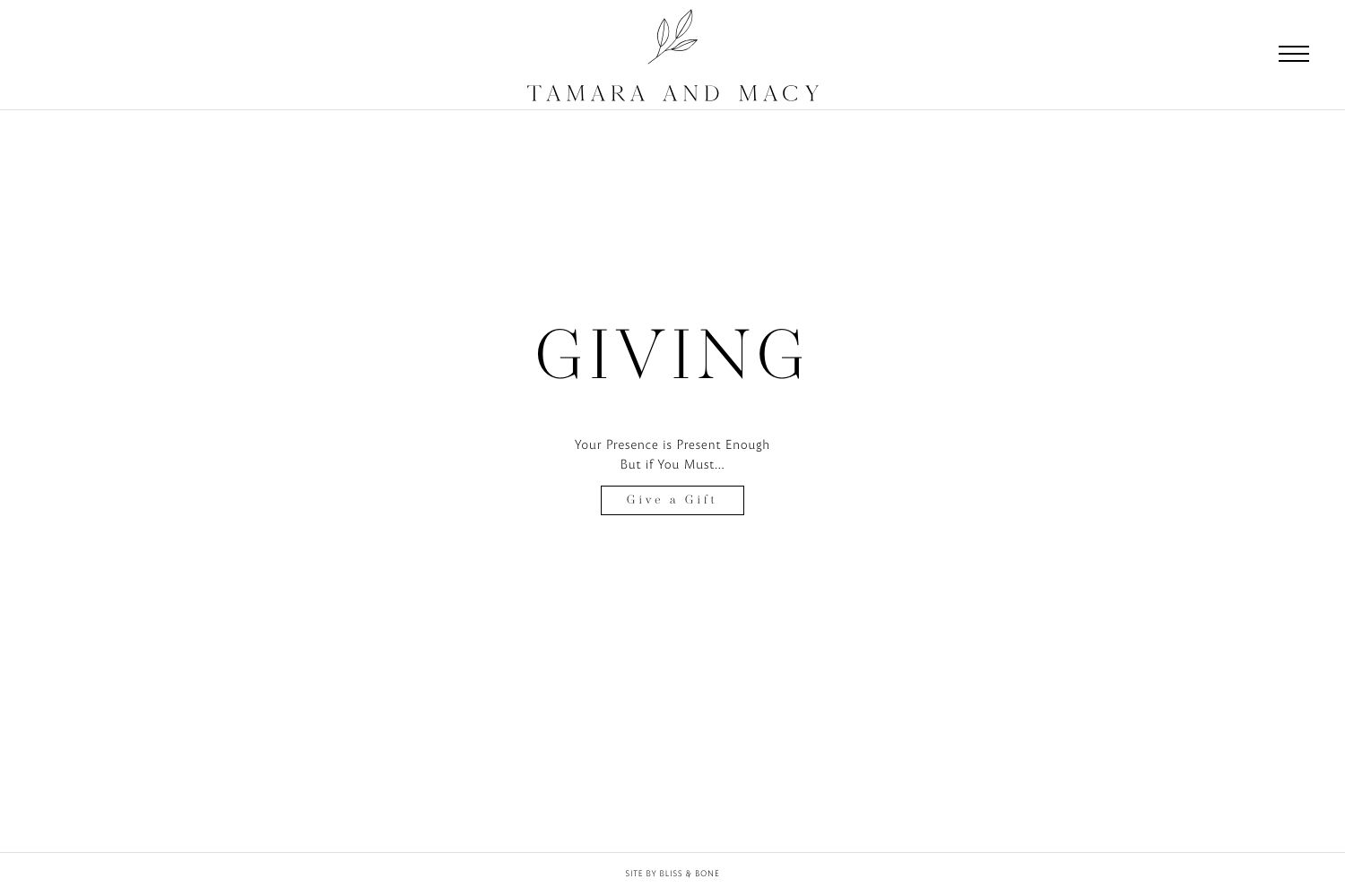 Tamara Wedding Website