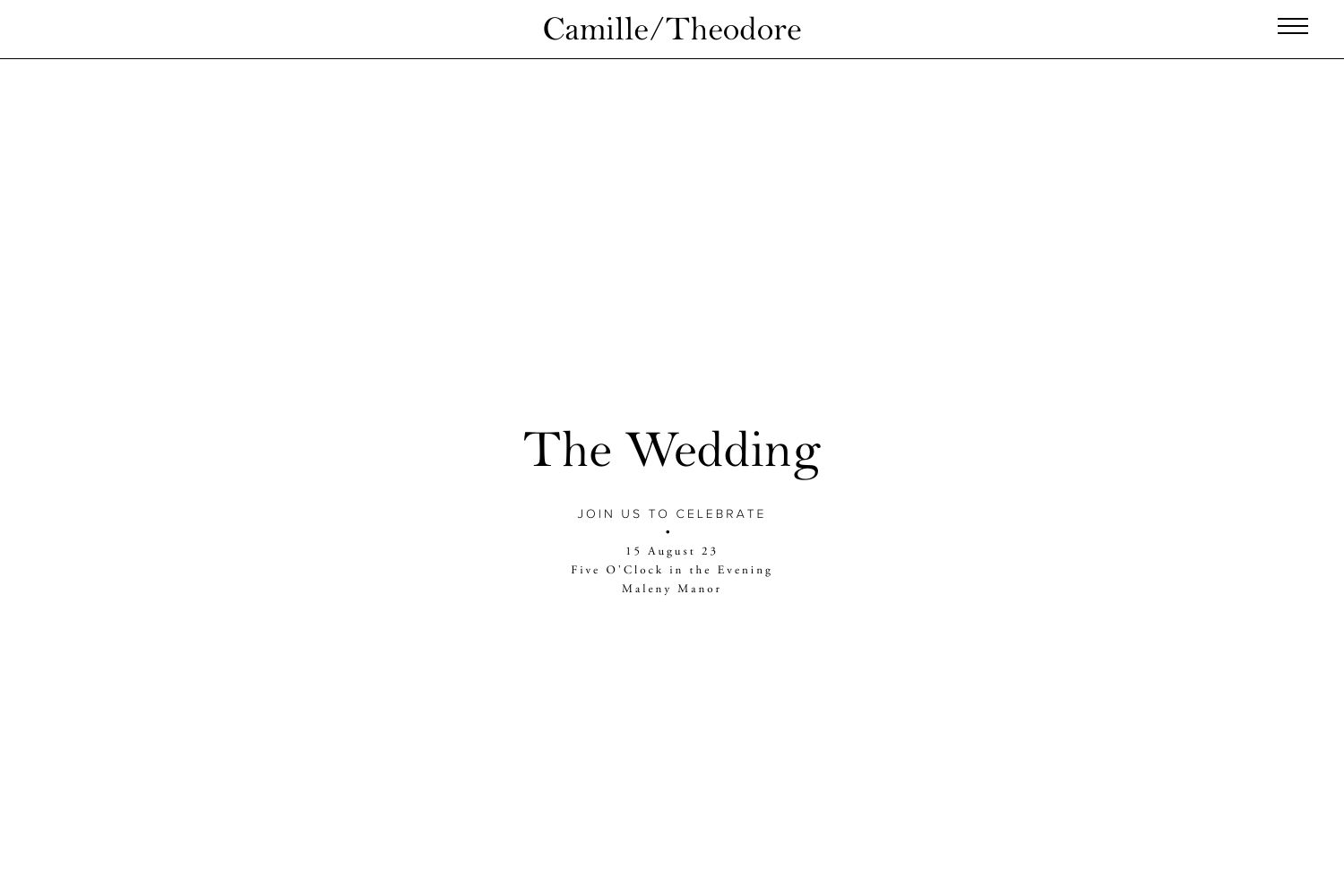 Theodore Wedding Website